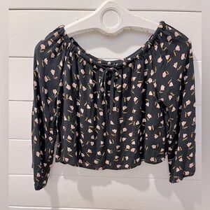 BILLABONG - Off-Shoulder Floral Blouse - Size M